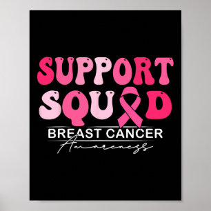 Póster Cáncer de Mama Guerrero Apoyo Escuadrón Cáncer de
