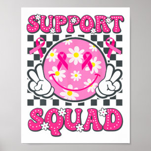 Póster Cáncer de Mama Guerrero Apoyo Escuadrón Cáncer de