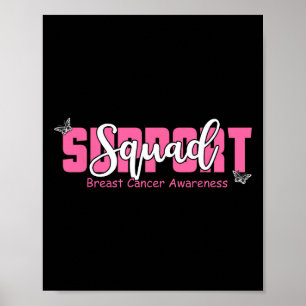 Póster Cáncer de Mama Guerrero Apoyo Escuadrón Cáncer de 
