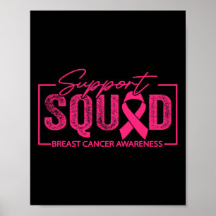 Póster Cáncer de Mama Guerrero Apoyo Escuadrón Cáncer de 