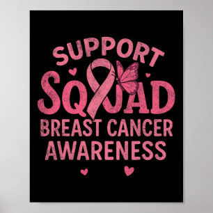 Póster Cáncer de Mama Guerrero Apoyo Escuadrón Cáncer de