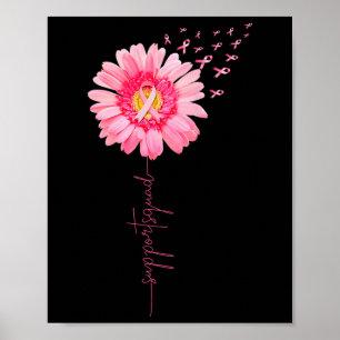 Póster Cáncer de Mama Guerrero Apoyo Escuadrón Girasol Ro