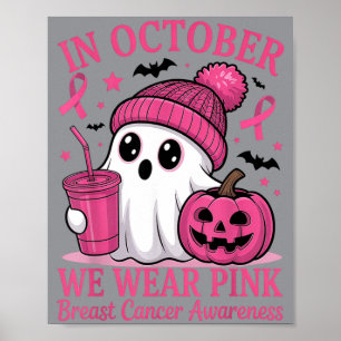 Póster Cáncer de Mama Halloween Mujeres
