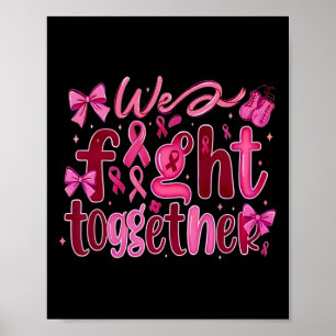 Póster Cáncer de mama luchamos juntos