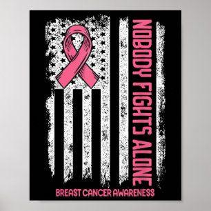 Póster Cáncer de Mama: Nadie lucha solo contra el cáncer 