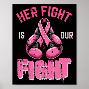 Póster Cáncer de mama Su Lucha Contra Nuestra Pelea Consc