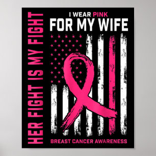 Póster Cáncer De Mama Su Lucha Es Mi Lucha Que Llevo Pink