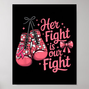 Póster Cáncer de Mama Su Lucha Es Nuestros Guantes De Box