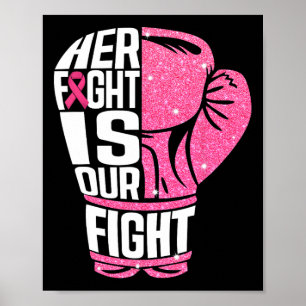 Póster Cáncer de Mama Su Lucha Es Nuestros Guantes De Box