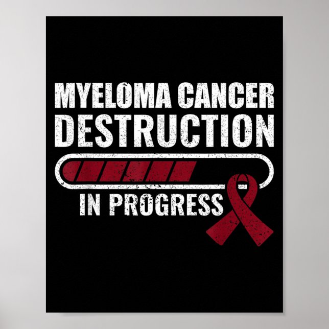 Póster Cáncer de mieloma múltiple en progreso de destrucc (Frente)