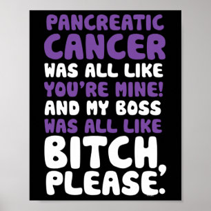Póster Cáncer de páncreas Mi presupuesto de apoyo a mi je