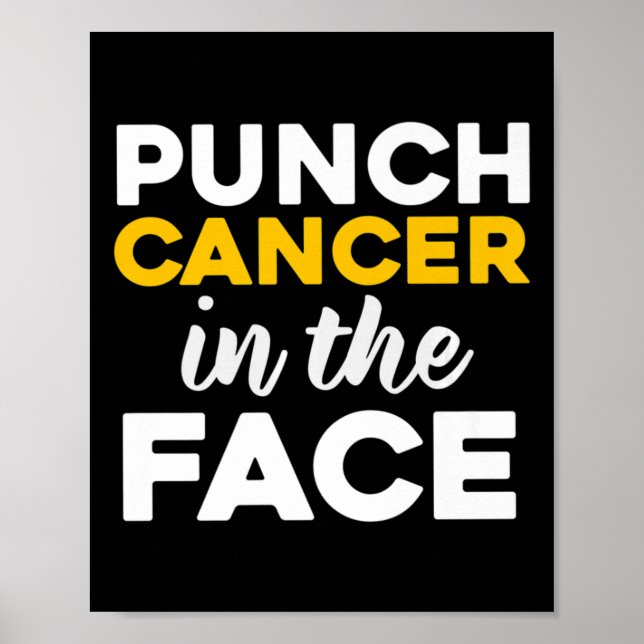 Póster Cáncer de Punch (infantil) en la conciencia facial (Frente)