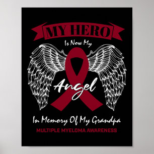 Póster Cáncer de Sangre En Memoria de Abuelo Mieloma Múlt