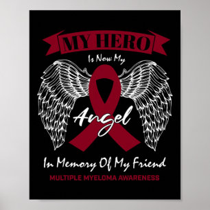 Póster Cáncer de Sangre En Memoria De Amigo Mieloma Múlti