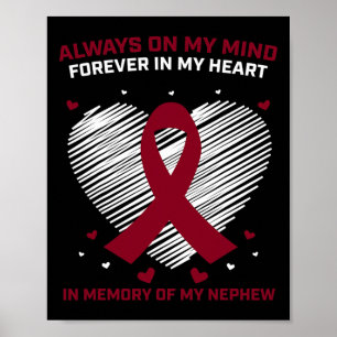 Póster Cáncer De Sangre En Memoria Del Mieloma Múltiple D