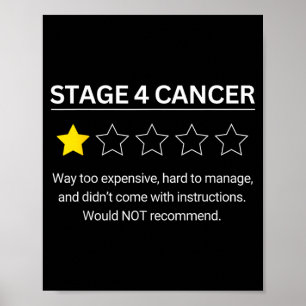 Póster Cáncer Etapa 4 Una Estrella Clasificación Divertid