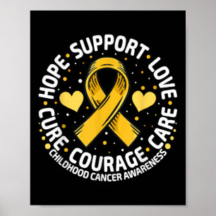 Póster Cáncer infantil Apoyo al cáncer infantil en la fam