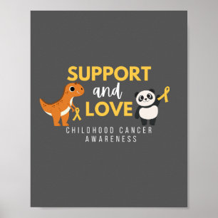 Póster cáncer infantil. apoyo y amor. Poster e impresione