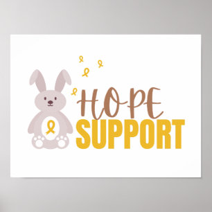 Póster cáncer infantil. esperanza. apoyo. Poster e impres