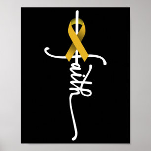 Póster Cáncer Infantil Fe Conciencia del Cáncer Infantil 
