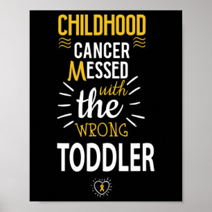 Póster Cáncer infantil mezclado con la guerra de los niño