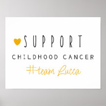 cáncer infantil. Nombre personalizado. Poster e im