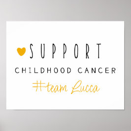 Póster cáncer infantil. Nombre personalizado. Poster e im