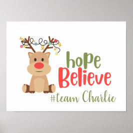 Póster cáncer infantil. Personalizado #nombre de equipo P