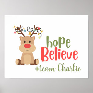 Póster cáncer infantil. Personalizado #nombre de equipo P