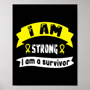 Póster Cáncer infantil Soy Fuerte Soy Sobreviviente