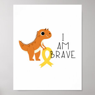 Póster cáncer infantil. Soy valiente. Poster e impresione