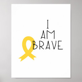 Póster cáncer infantil. Soy valiente. Poster e impresione