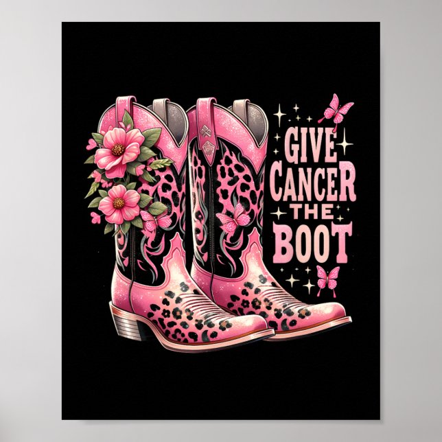 Póster Cáncer La Bota Bota De Bota De Bota De Bota De Bot (Frente)