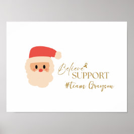 Póster cáncer. Navidades Personalizado #nombre de equipo 