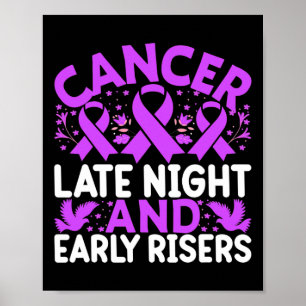 Póster Cáncer noctámbulos y madrugadores - Día Mundial de