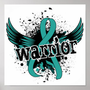 Póster Cáncer ovárico guerrero 16