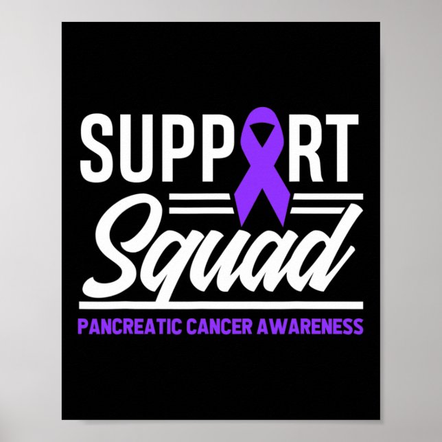 Póster Cáncer Pancreático Apoyo Escuadrón Cáncer Pancreát (Frente)