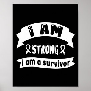 Póster Cáncer Pancreático Soy Fuerte Soy Sobreviviente