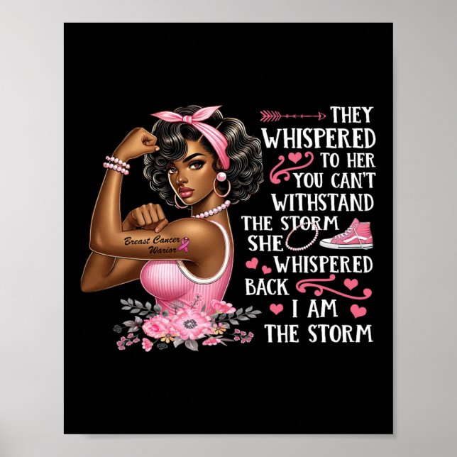 Póster Cáncer Soy La Tormenta Que Usamos Las Mujeres Negr (Frente)