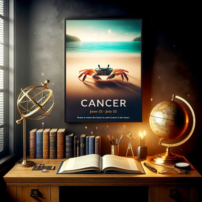 Póster Cáncer tropical Zodiac Beach Art (Subido por el creador)