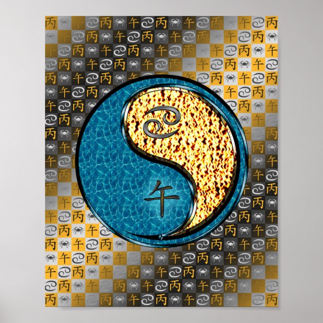 Póster Cáncer y Caballo de Fuego (Frente)