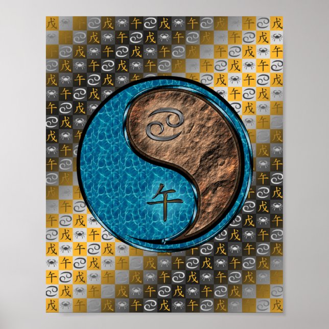 Póster Cáncer y caballo de la Tierra (Frente)