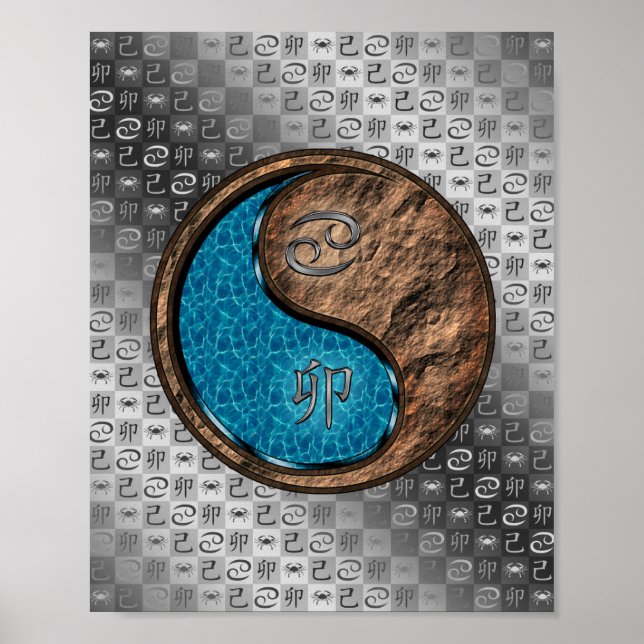 Póster Cáncer y conejo terrestre (Frente)