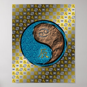 Póster Cáncer y dragón de la Tierra