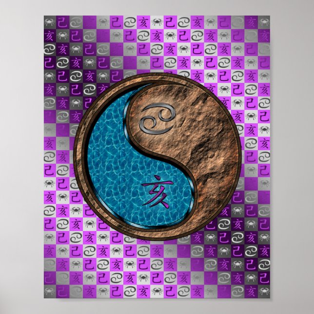 Póster Cáncer y globo terrestre (Frente)