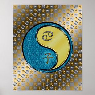 Póster Cáncer y Rata Metalizado