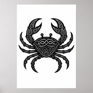Póster Cáncer — Zodiaco Cangrejo Tinta Embrujada