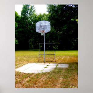 Póster Cancha de básquet resistida