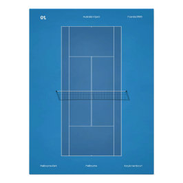 Póster Cancha de tenis del Abierto de Australia