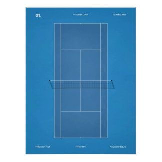 Póster Cancha de tenis del Abierto de Australia